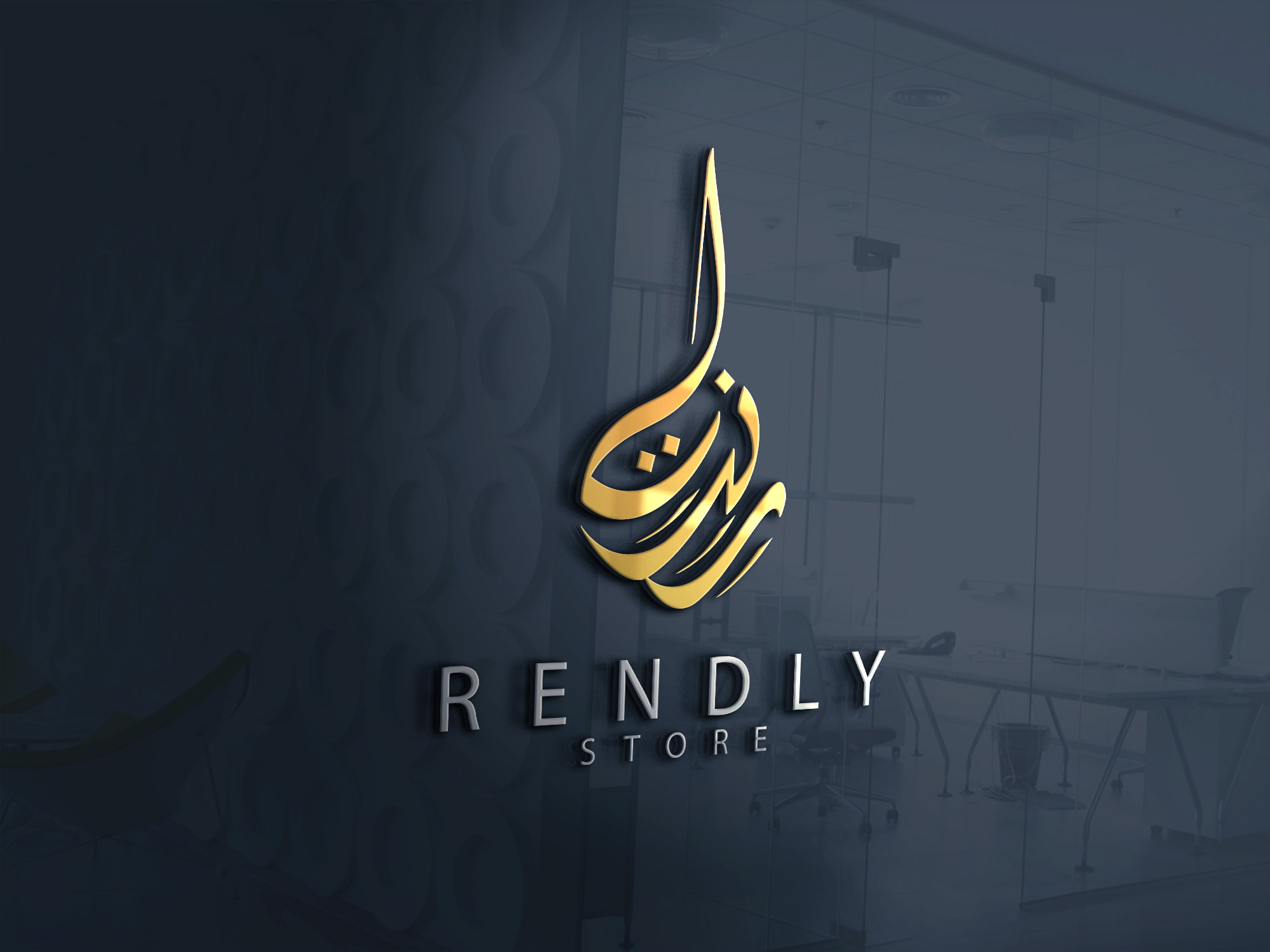 3d glass window logo mockup psd free download