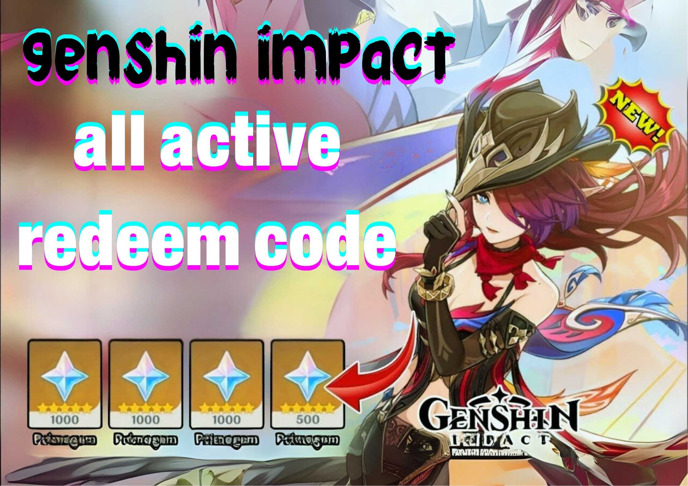 genshin impact all active redeem code